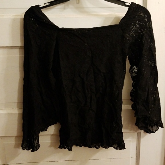 Black lace blouse - Picture 2 of 3